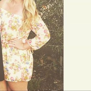 Charlotte Russe off shoulder floral romper